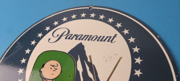 Vintage Paramount Television Sign TV Snoopy Porcelain Gas Sign 305868192378 7