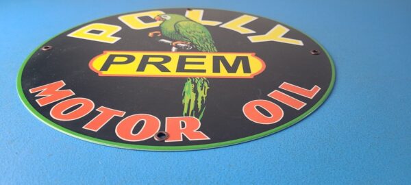 Vintage Polly Motor Oil Sign Porcelain Premium Gasoline Pump Plate Sign 305743418798 10