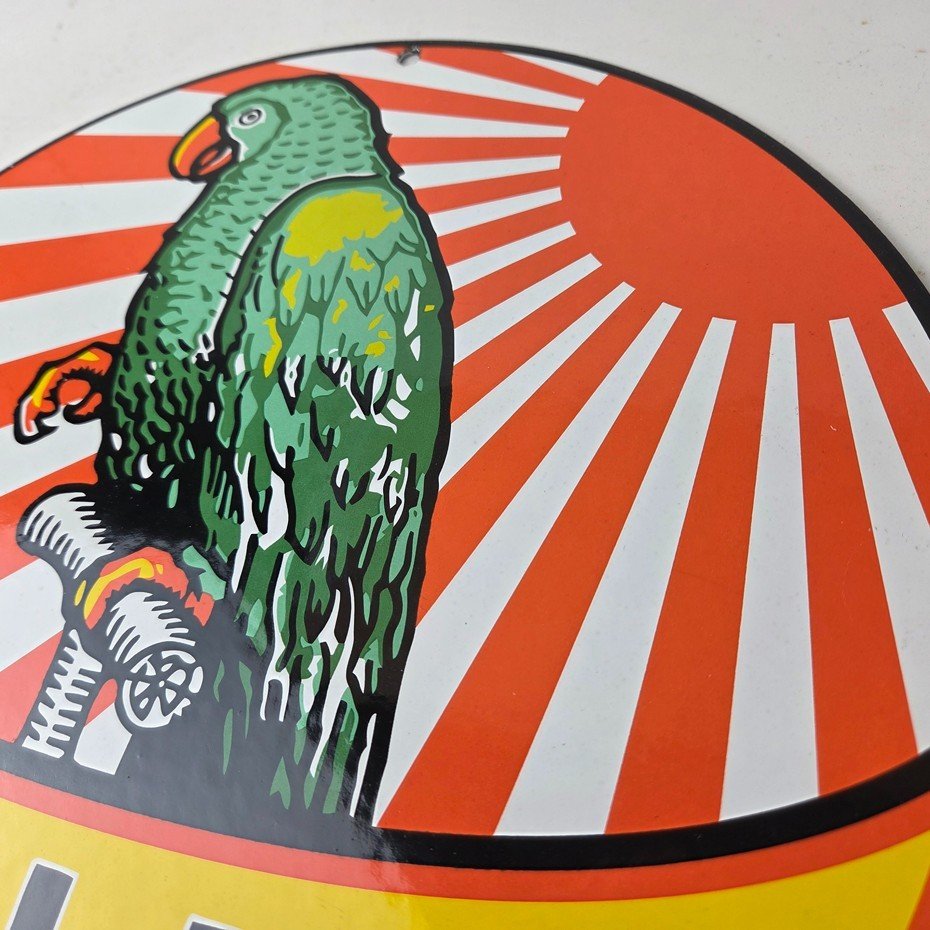 Vintage Polly Motor Oil Sign - Porcelain Premium Gasoline Pump Sign - Image 12