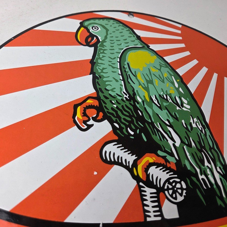 Vintage Polly Motor Oil Sign - Porcelain Premium Gasoline Pump Sign - Image 5