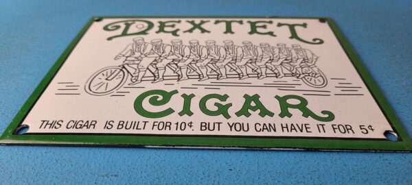Vintage Porcelain Sign Dextel Tobacco Cigar Pipe Sign General Store Gas Sign 305370487418 10