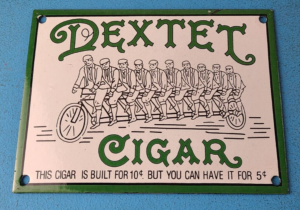 Vintage Porcelain Sign Dextel Tobacco Cigar Pipe Sign General Store Gas Sign 305370487418