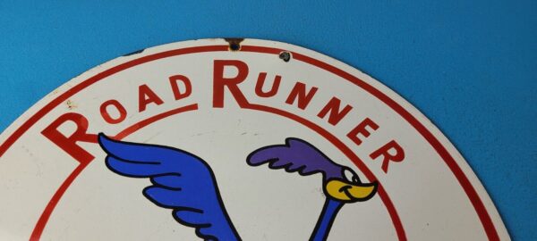 Vintage Road Runner Gasoline Sign Mopar Racing Auto Gas Porcelain Sign 305625376018 12