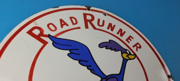 Vintage Road Runner Gasoline Sign Mopar Racing Auto Gas Porcelain Sign 305625376018 4