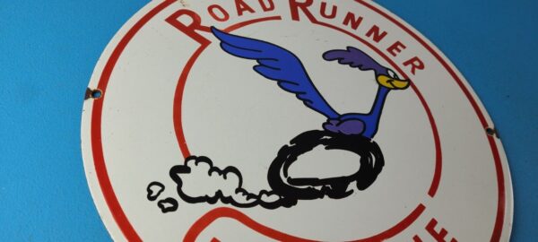 Vintage Road Runner Gasoline Sign Mopar Racing Auto Gas Porcelain Sign 305625376018 5