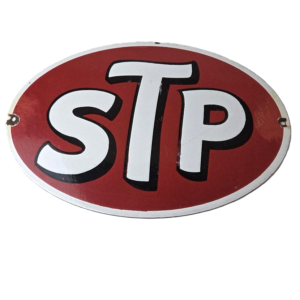 Vintage STP Porcelain Sign - Gas Pump Automotive Sign
