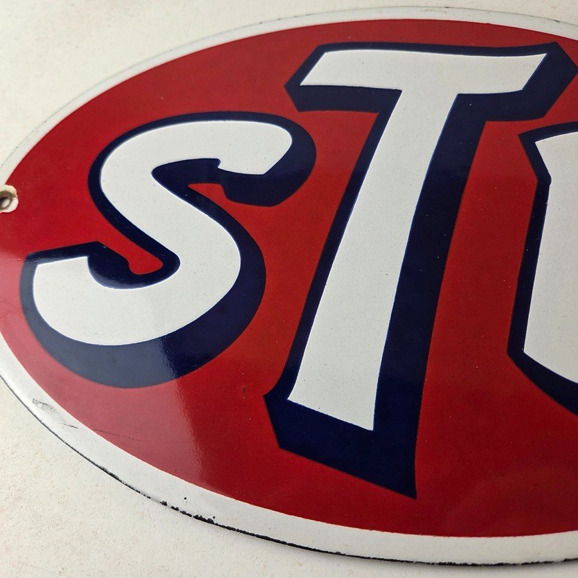 Vintage STP Porcelain Sign - Gas Pump Automotive Sign - Image 3