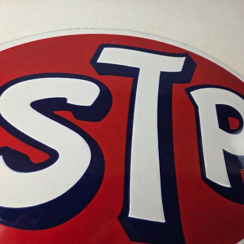 Vintage STP Porcelain Sign - Gas Pump Automotive Sign - Image 5