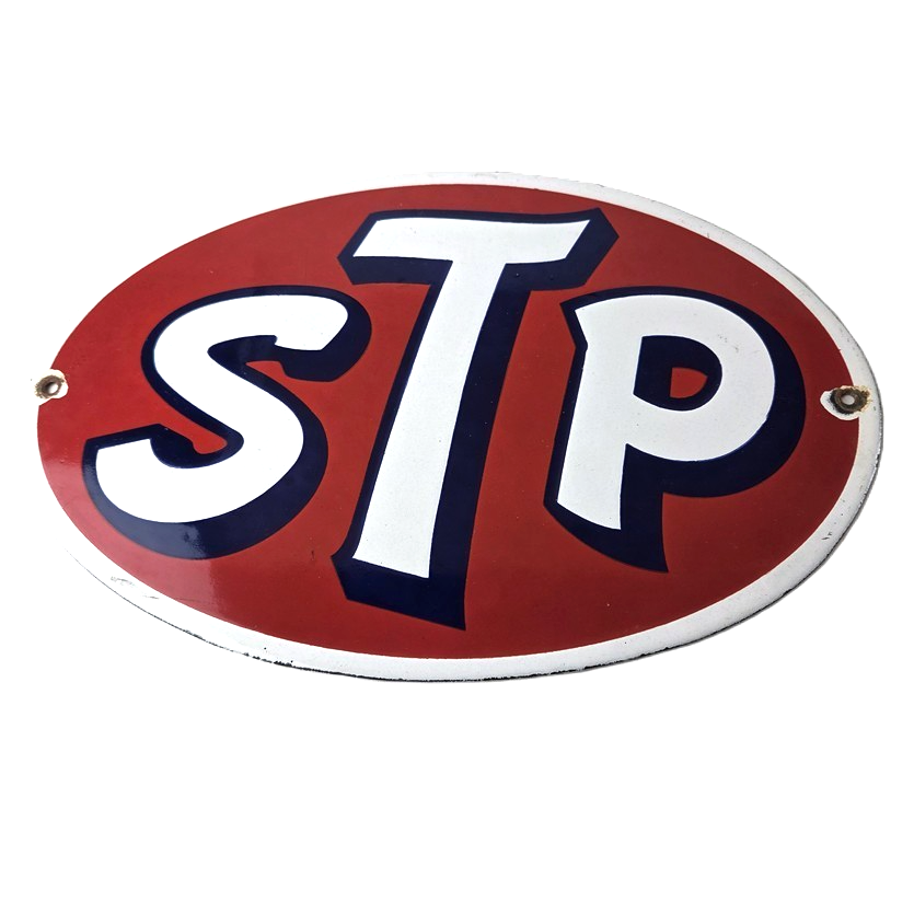 Vintage STP Porcelain Sign - Gas Pump Automotive Sign