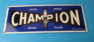 Vintage Spark Plugs Sign Automotive Garage Shop Gas Pump Plate Sign 305849008968