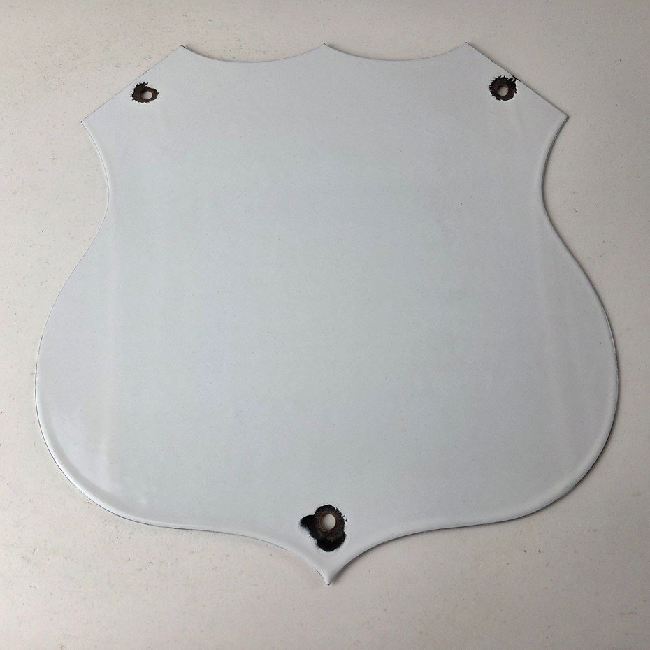 Vintage US Route 66 Sign - Porcelain Highway State Road Marker Gas Pump Sign - Image 7