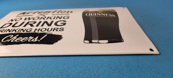 VINTAGE GUINNESS BEER PORCELAIN BREWERY SERVICE ALCOHOL STORE GAS PUMP SIGN 305753935749 10