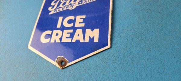 VINTAGE PAGES ICE CREAM PORCELAIN DESSERT DAIRY GENERAL STORE GAS PUMP SIGN 305225827929 9