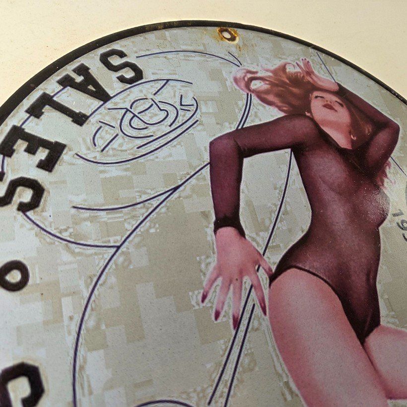 Vintage BMW Sign - Motorcycle Gas Pump Service Auto Porcelain Sign - Image 5