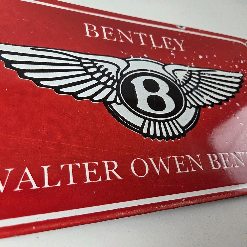 Vintage Bentley Sign - Porcelain Automobile Gas Car Pump Garage Auto Sign - Image 11