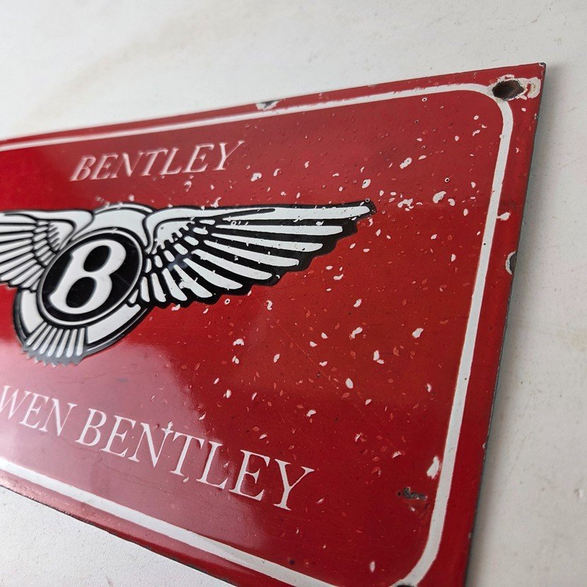 Vintage Bentley Sign - Porcelain Automobile Gas Car Pump Garage Auto Sign - Image 12