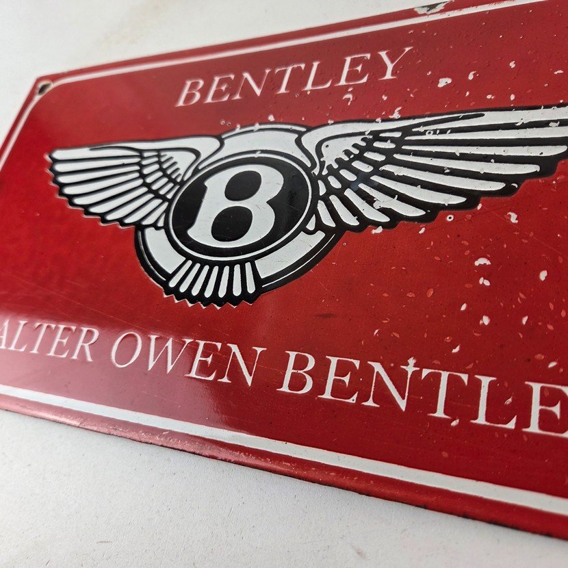 Vintage Bentley Sign - Porcelain Automobile Gas Car Pump Garage Auto Sign - Image 14