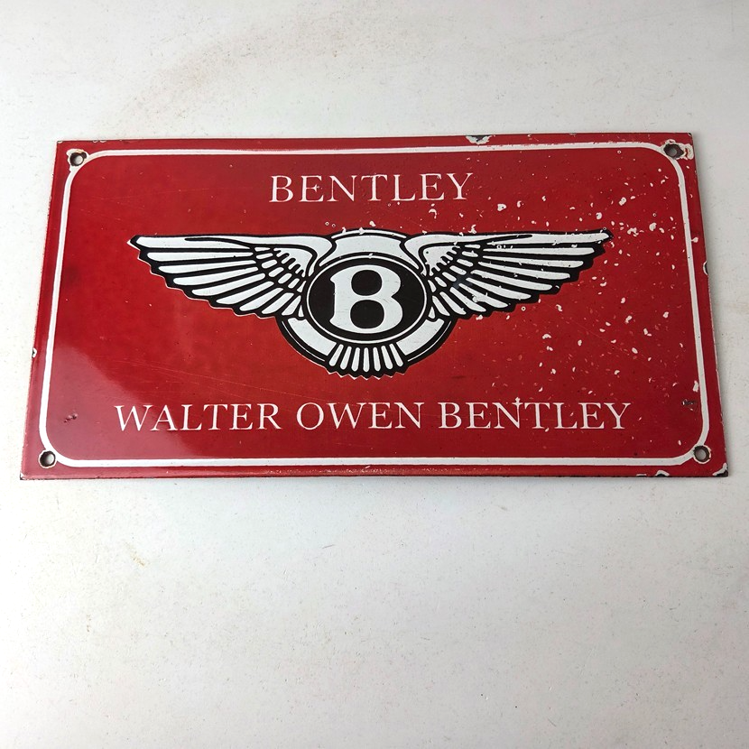 Vintage Bentley Sign - Porcelain Automobile Gas Car Pump Garage Auto Sign - Image 15