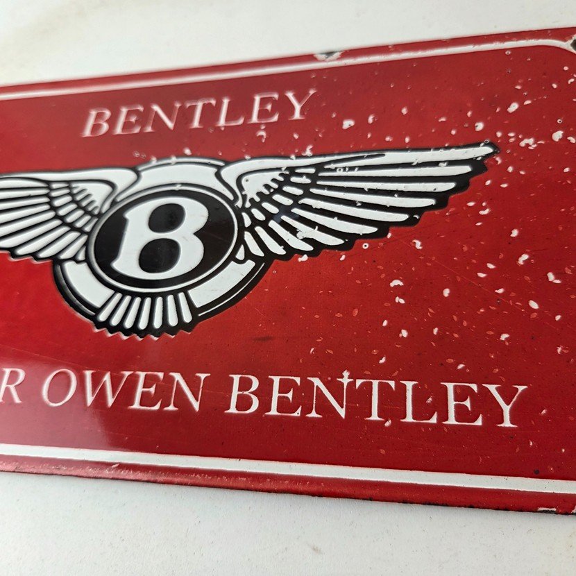 Vintage Bentley Sign - Porcelain Automobile Gas Car Pump Garage Auto Sign - Image 4