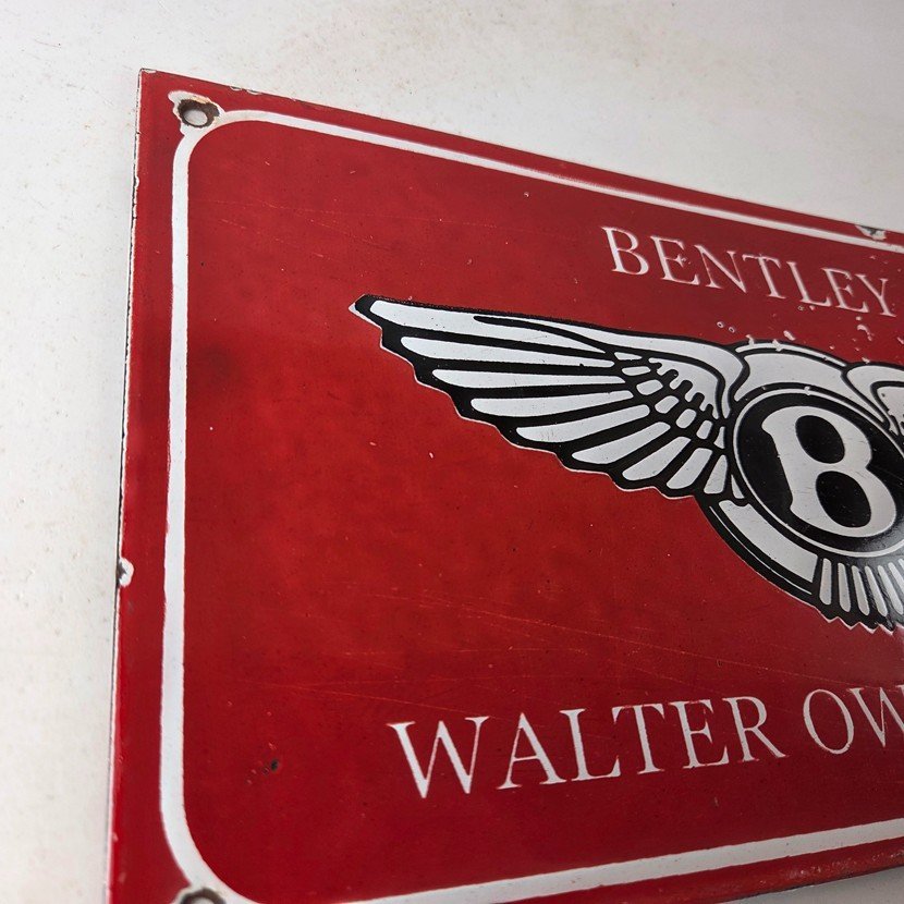 Vintage Bentley Sign - Porcelain Automobile Gas Car Pump Garage Auto Sign - Image 5