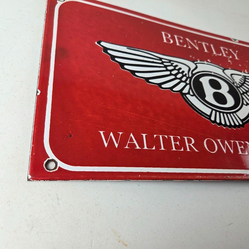 Vintage Bentley Sign - Porcelain Automobile Gas Car Pump Garage Auto Sign - Image 6