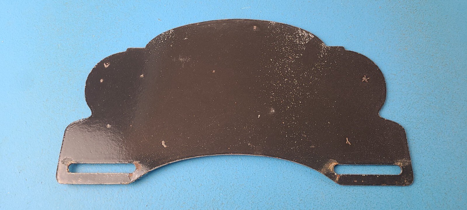 Vintage Blackhawk Sign Topper - Co Op IL Indian Porcelain License Plate Topper - Image 14