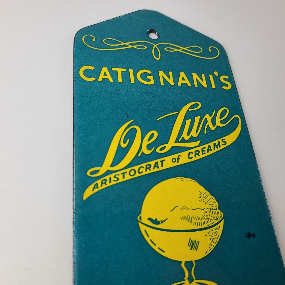 Vintage Catignani's Ice Cream Porcelain Sign - Dairy Milk Service Gas Pump Sign - Image 5