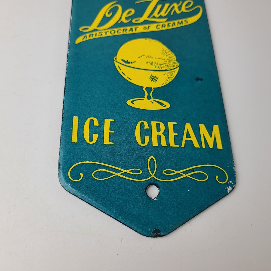Vintage Catignani's Ice Cream Porcelain Sign - Dairy Milk Service Gas Pump Sign - Image 7