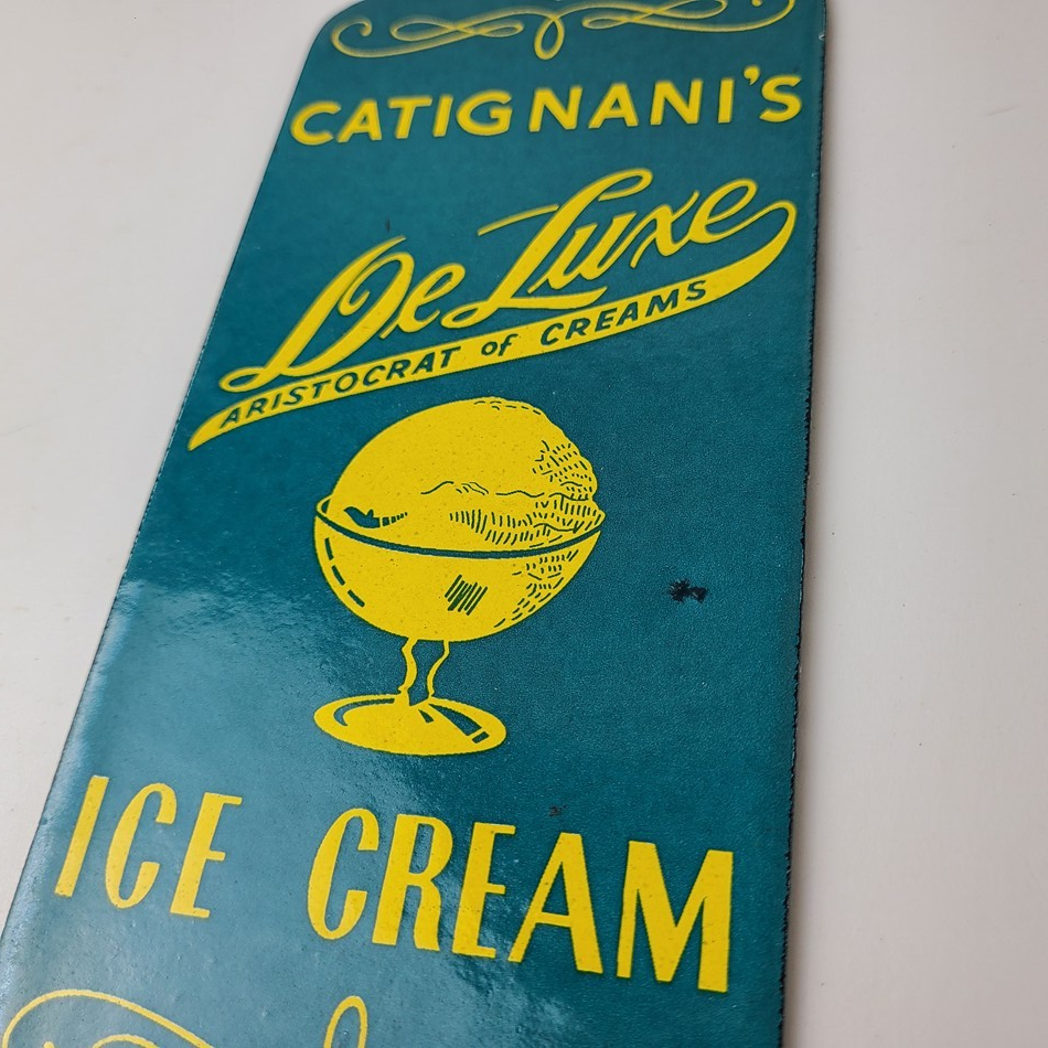 Vintage Catignani's Ice Cream Porcelain Sign - Dairy Milk Service Gas Pump Sign - Image 9
