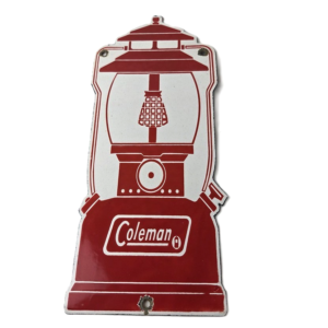 Vintage Coleman Sales Sign - Gas Auto Dealer Service Center Camp Porcelain Sign