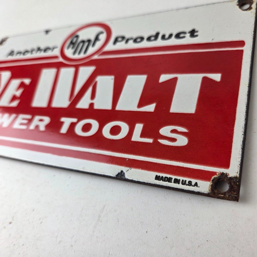 Vintage DeWalt Tools Porcelain Sign - Auto Klein Tools Mechanic Garage Shop Sign - Image 13