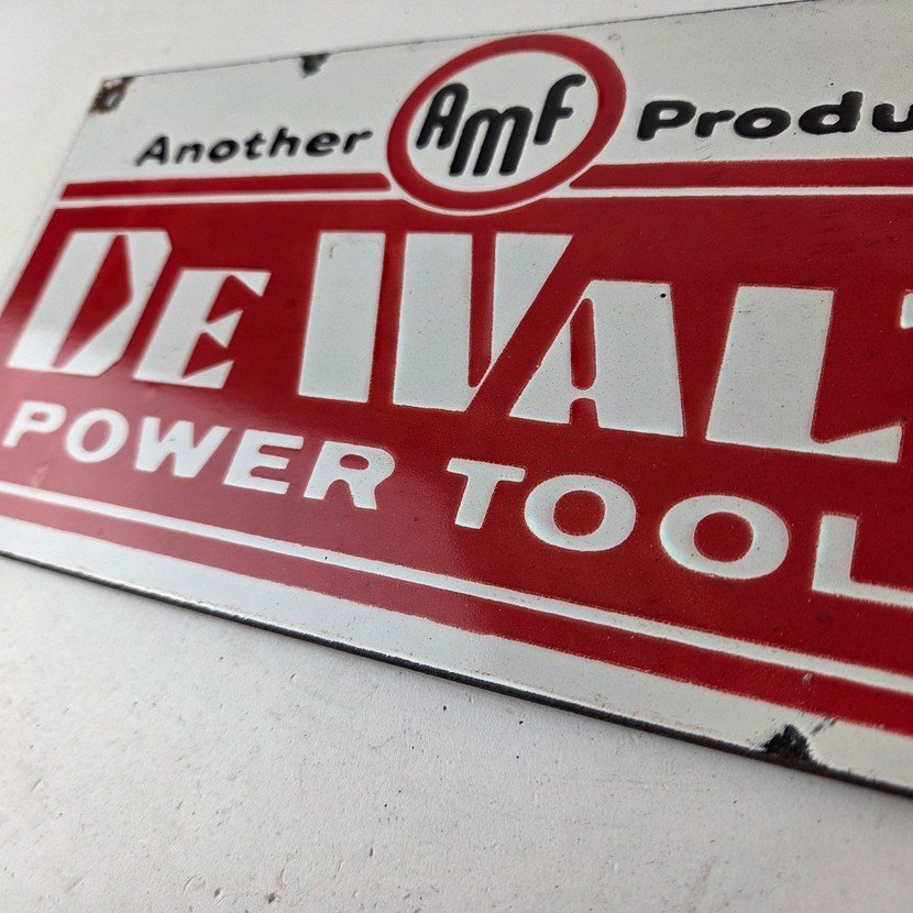 Vintage DeWalt Tools Porcelain Sign - Auto Klein Tools Mechanic Garage Shop Sign - Image 14