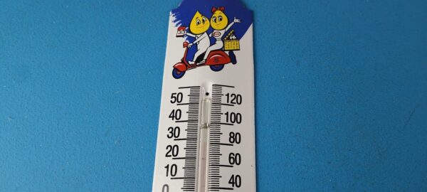 Vintage Esso Gas Sign Service Station Pump Ad Sign on Porcelain Thermometer 305889904179 11