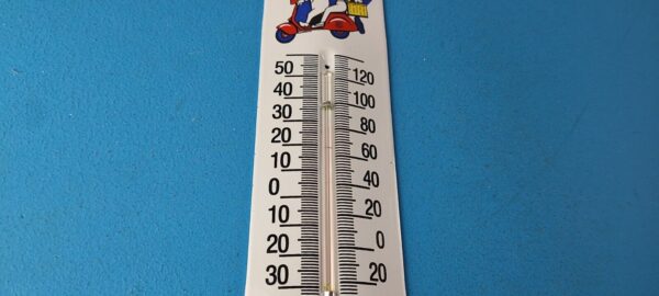 Vintage Esso Gas Sign Service Station Pump Ad Sign on Porcelain Thermometer 305889904179 4