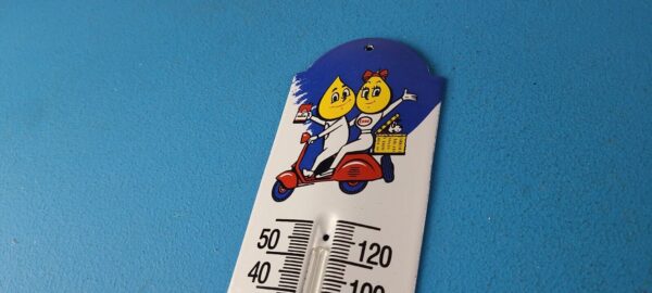 Vintage Esso Gas Sign Service Station Pump Ad Sign on Porcelain Thermometer 305889904179 6