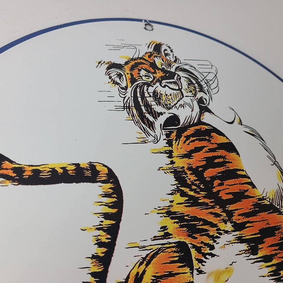 Vintage Esso Gasoline Sign - Tiger Gas Service Station Auto Tank Porcelain Sign - Image 5