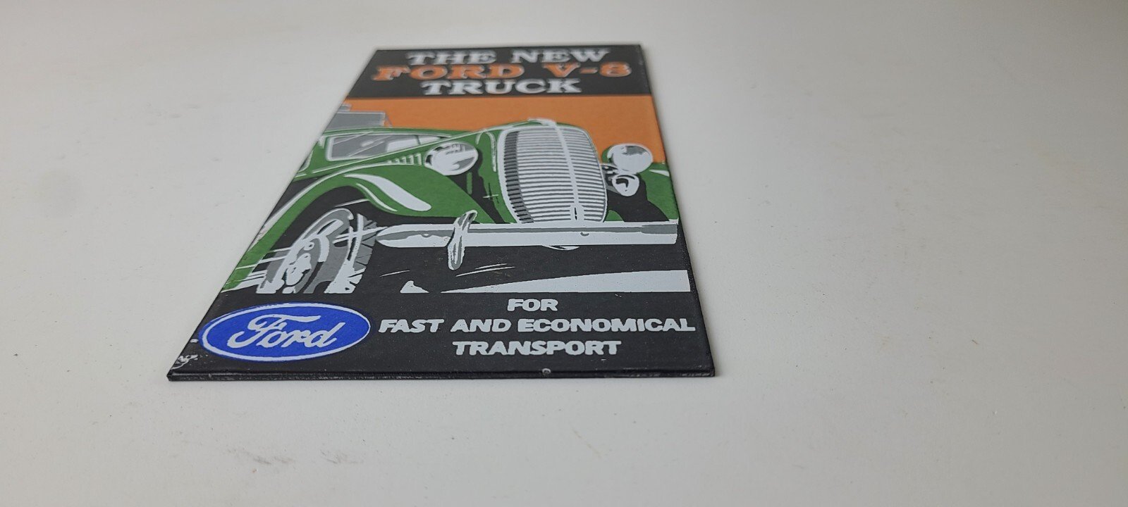 Vintage Ford Motors Sign - Classic V8 Truck Gas Pump Automotive Porcelain Sign - Image 11