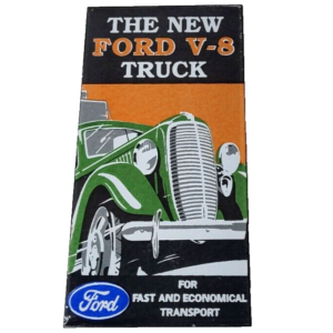 Vintage Ford Motors Sign - Classic V8 Truck Gas Pump Automotive Porcelain Sign