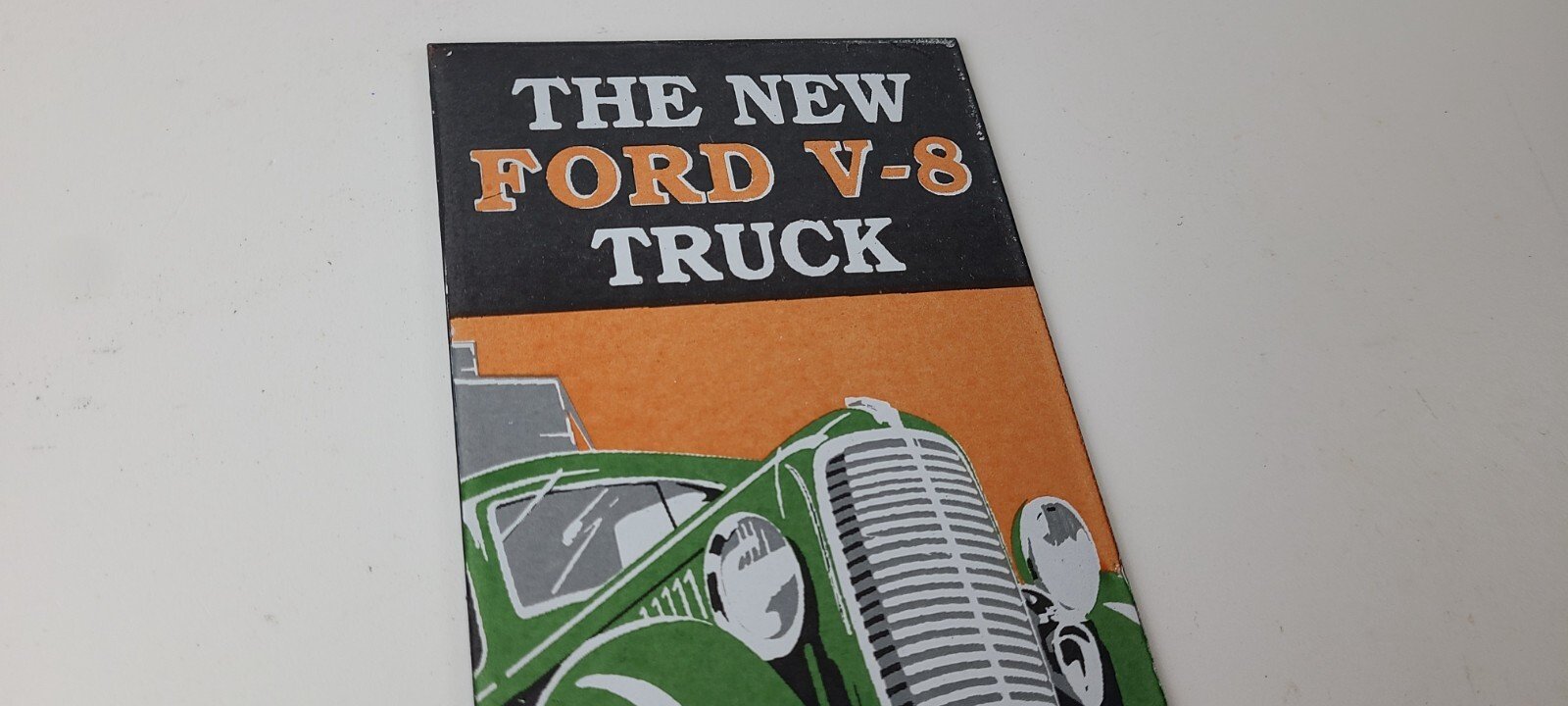 Vintage Ford Motors Sign - Classic V8 Truck Gas Pump Automotive Porcelain Sign - Image 5