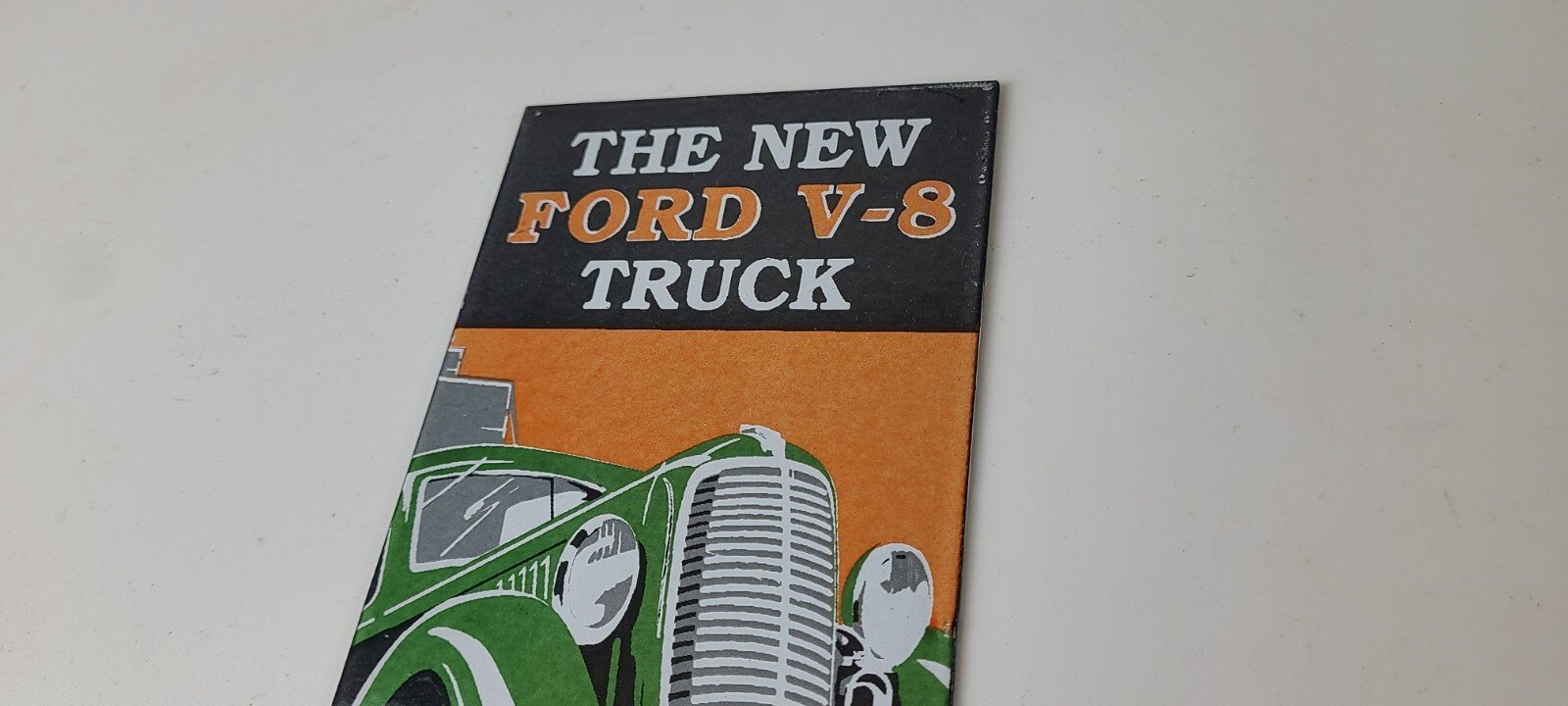 Vintage Ford Motors Sign - Classic V8 Truck Gas Pump Automotive Porcelain Sign - Image 8