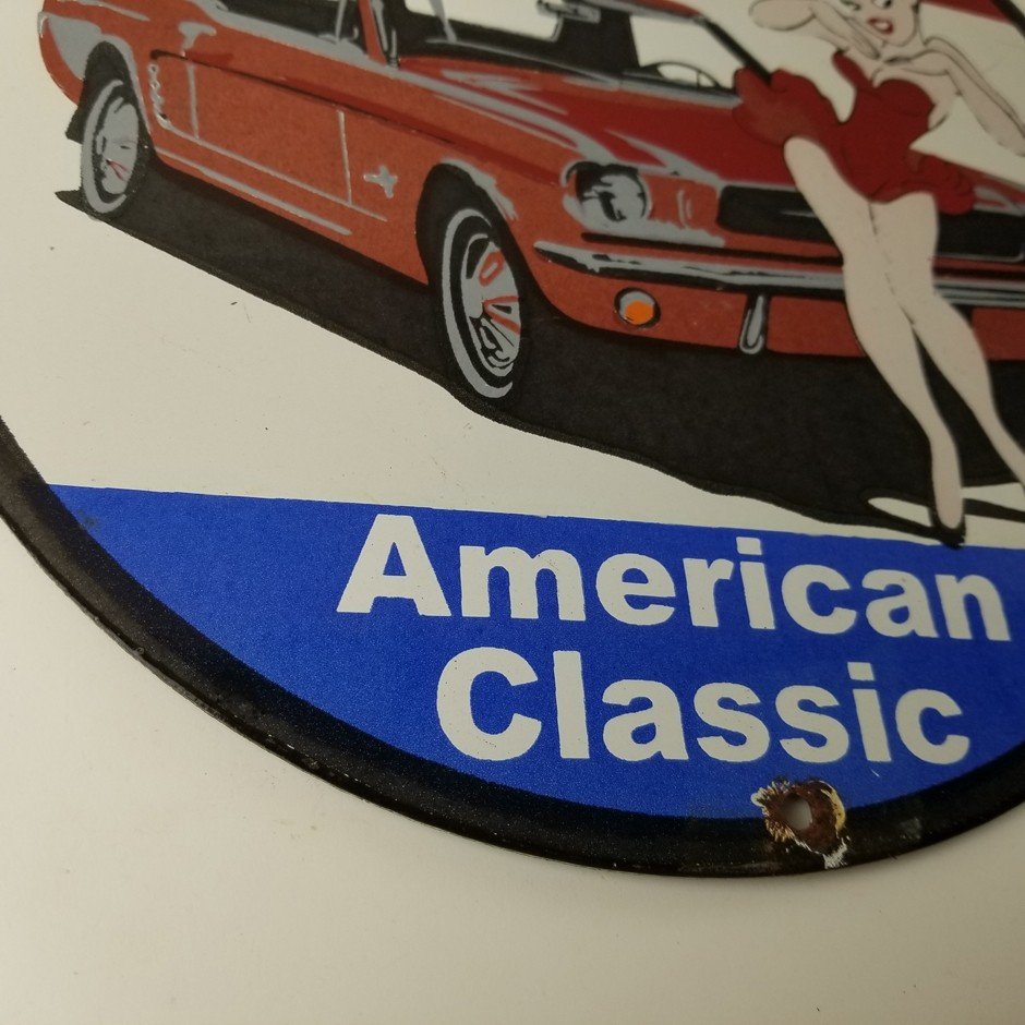 Vintage Ford Motors Sign - Porcelain Automobiles Popeye Authorized Gas Pump Sign - Image 7