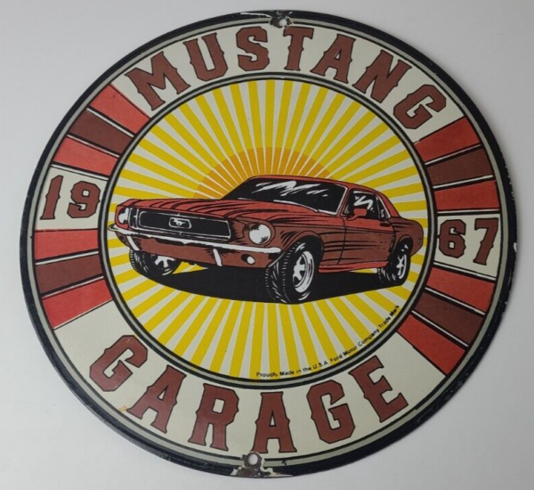 Vintage Ford Sign - Mustang Ford Automobile Service Gas Station Sign - Image 3