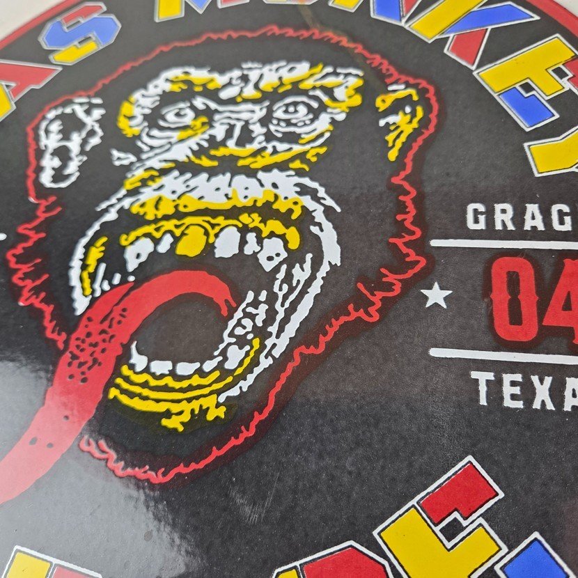 Vintage Gas Monkey Garage Porcelain Sign - Gas Station Shop Engine Sign - Image 4