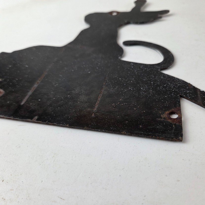 Vintage Harley Davidson Motorcycles Sign - Boutwell's Porcelain Gas Pump Sign - Image 9