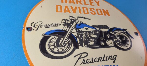 Vintage Harley Davidson Motorcycles Sign Porcelain Gas Service Station Sign 305697833559 5