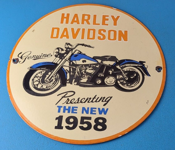 Vintage Harley Davidson Motorcycles Sign Porcelain Gas Service Station Sign 305697833559