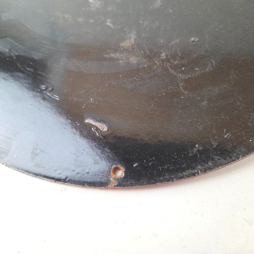 Vintage Idaho Gasoline Sign - Indian Chief Gas Motor Oil Pump Porcelain Sign - Image 8