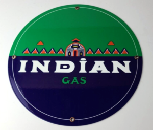 Vintage Indian Gasoline Sign Classic Native American Gas Pump Pump Nozzle Sign 305855488139