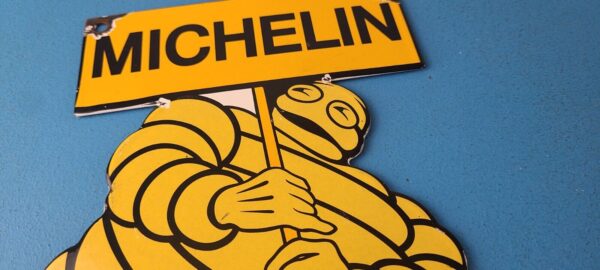 Vintage Michelin Tires Sign Gas Oil Pump Plate Garage Motorcycle Service Sign 305751855749 2