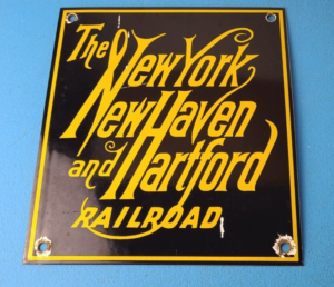 Vintage New York Railroad Sign Railway Train Station Caboose Porcelain Sign 305870950719